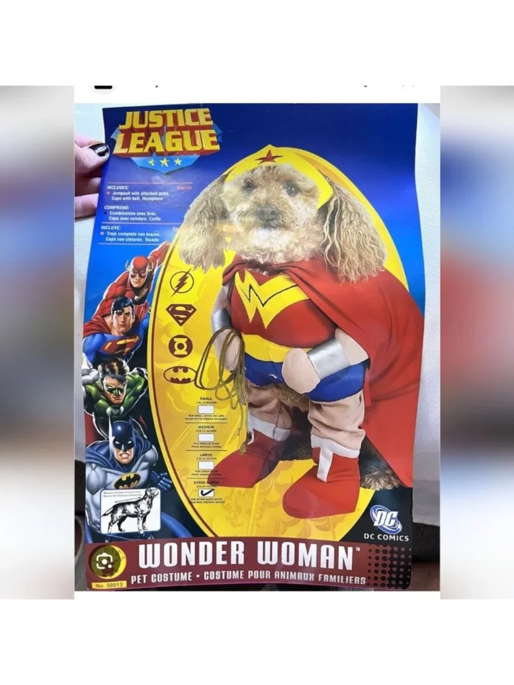 Wonder Woman pet costume Dog Costume Size small Superhero Dog Costume